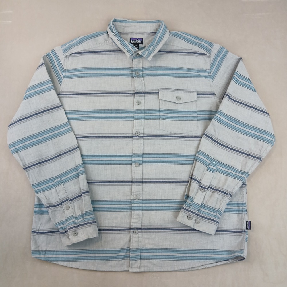 Patagonia XL Mens Shirt Flannel Stripes 26x28 Fits A 2XL Button Down